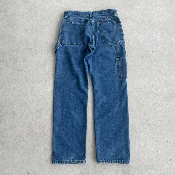 Vintage 2000’s Wrangler Workwear Light Faded Blue Carpenter Denim Jeans - Picture 1 of 6